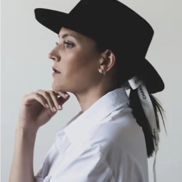 PRADA Navy Blue Ribbon with Logo - 1/2" x 118" Long. - Picture 5 of 5